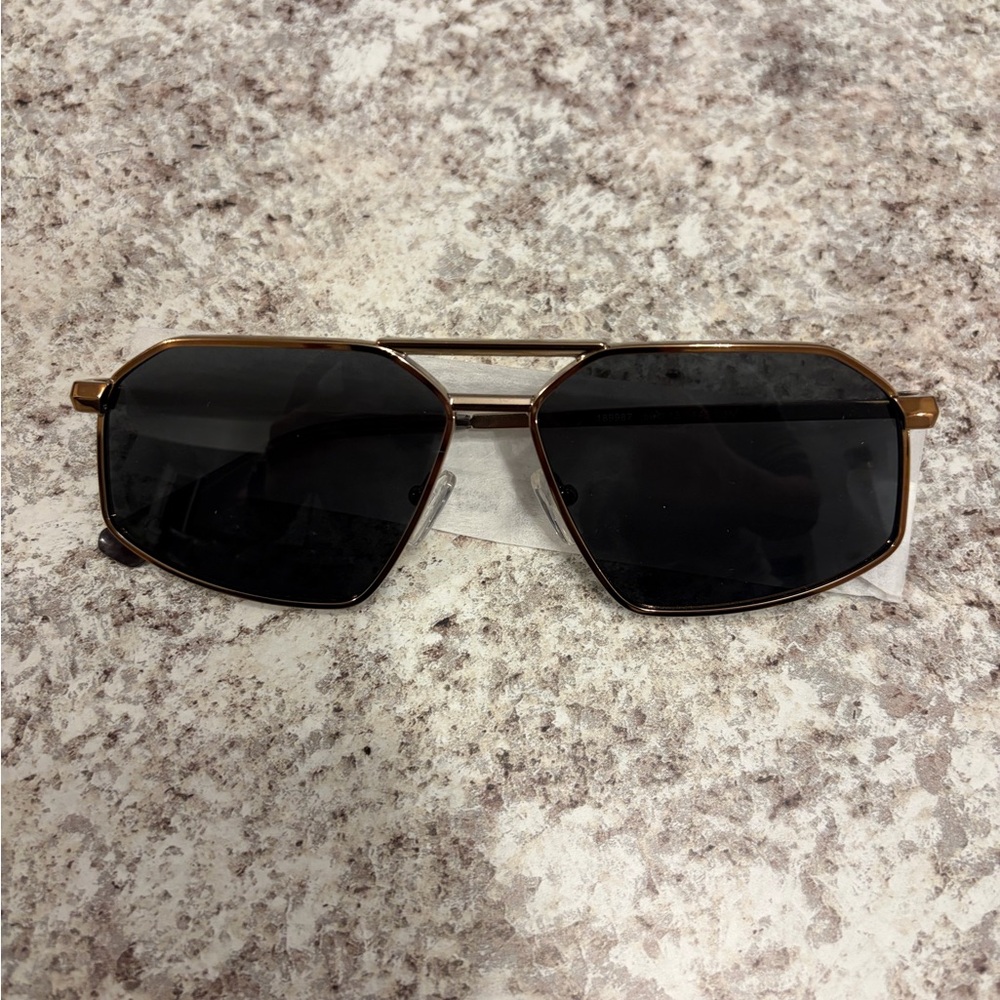 Michael Kors Men's Black and Gold Aviator Sunglasses - Picture 2 of 10